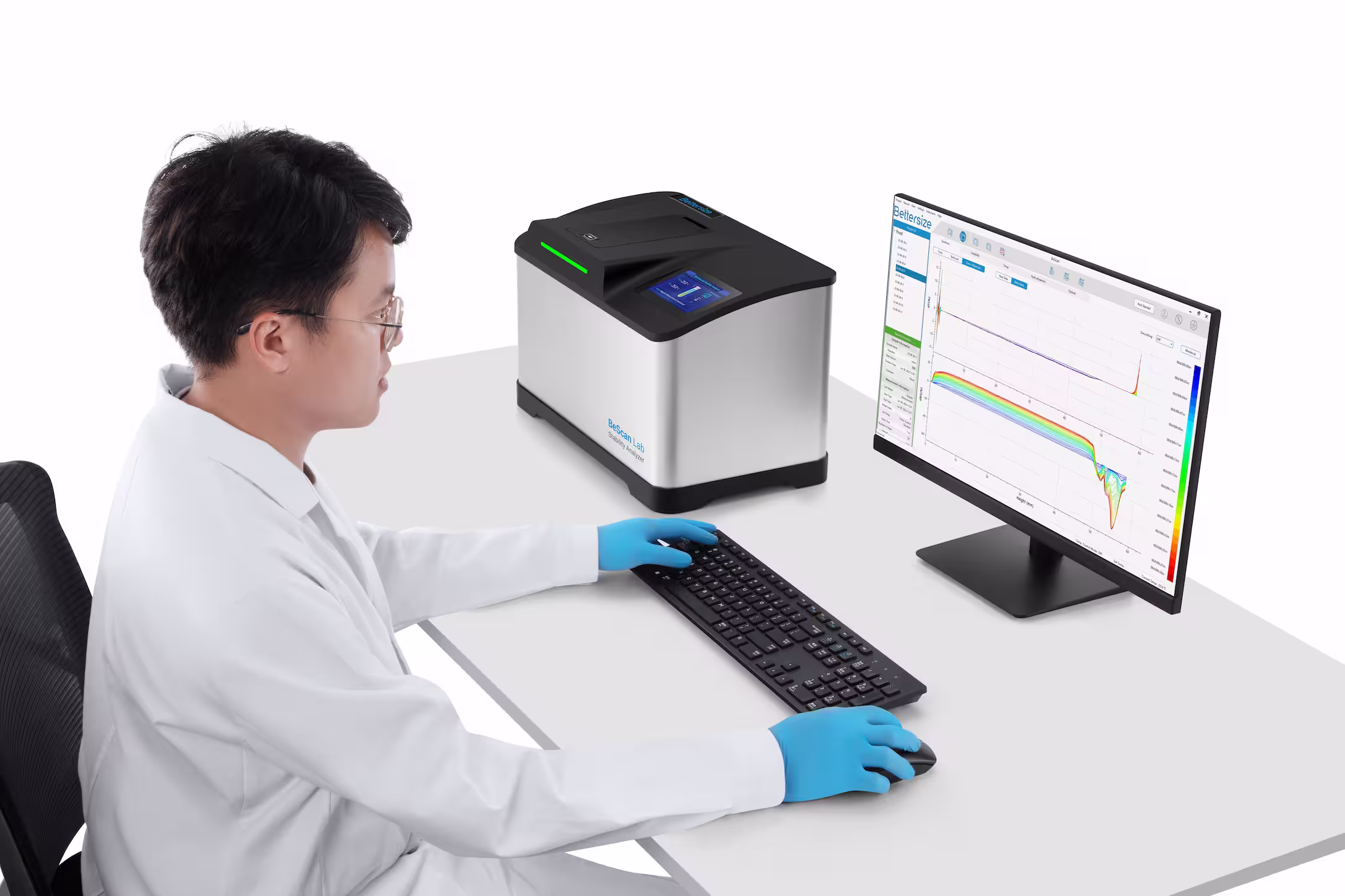BeScan Lab Yazılım Arayüzü — kinetik analiz ekranı
