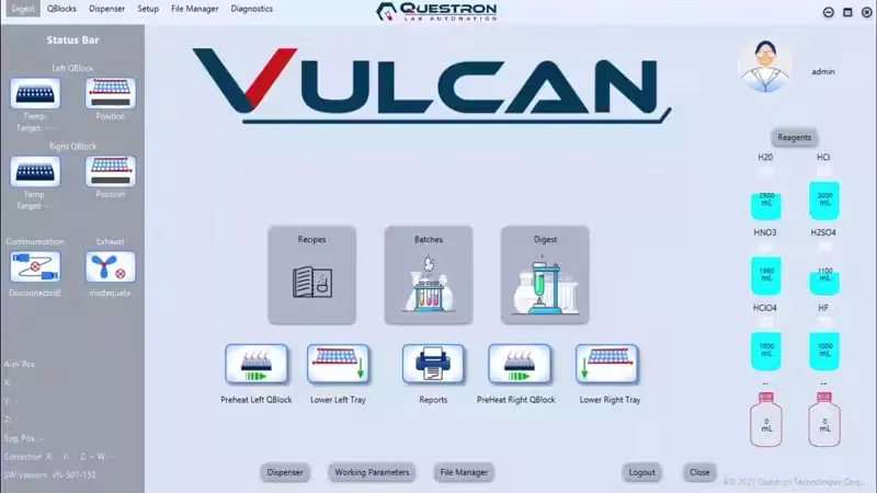 Vulcan sürükle-bırak yöntem programlama yazılım arayüzü — LIMS ve GLP uyumlu